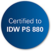 Certified to IDW PS 880